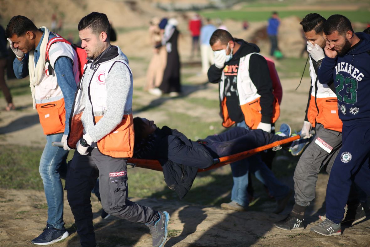 FOTO: AA/Tokom mirnih protesta “Veliki marš za povratak”